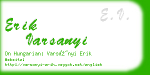 erik varsanyi business card